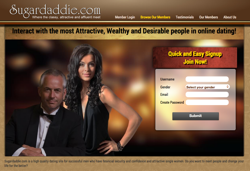 Online dating sites to be spoiled by sugardaddy
